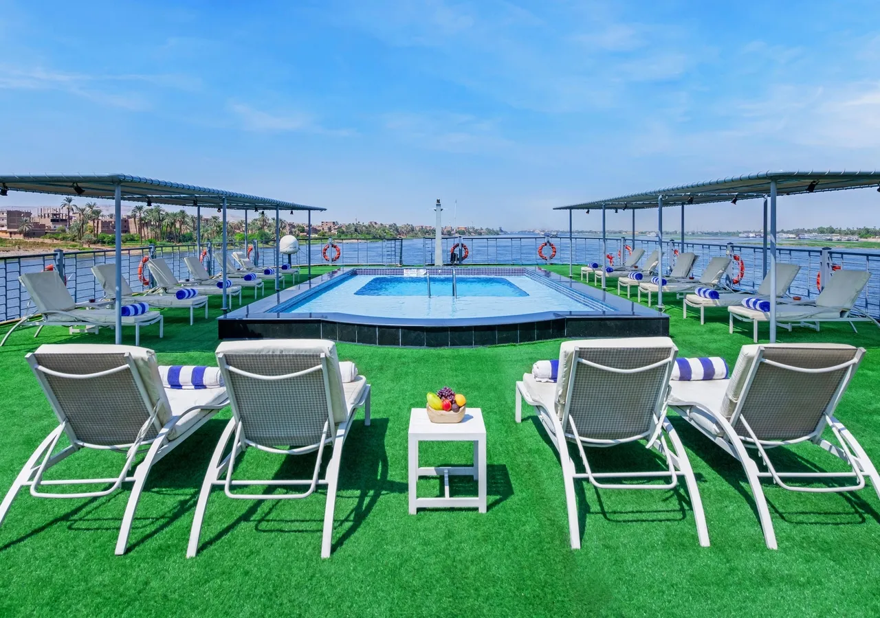 Sun deck of the MS Moon Dance Nile Cruise Nile cruise
